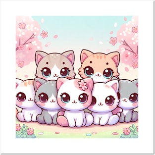 Kawaii Cats Posters and Art